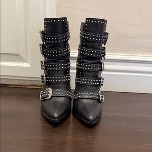 Studded Black Combat Boots